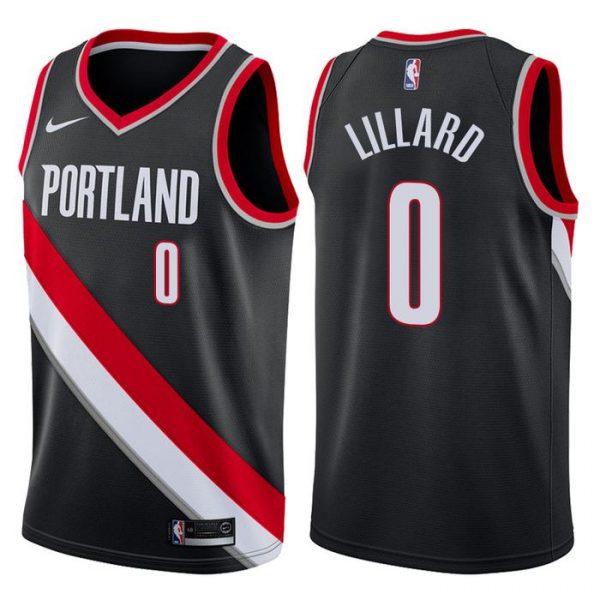 Personalized Men’s Damian Lillard Portland Trail Blazers Basketball Jersey Black