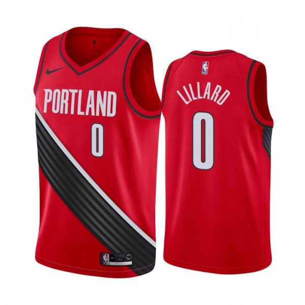 Personalized Men’s Damian Lillard Portland Trail Blazers Basketball Jersey Red