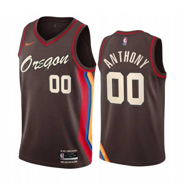 Personalized Men’s Carmelo Anthony Portland Trail Blazers Basketball Jersey Chocolate