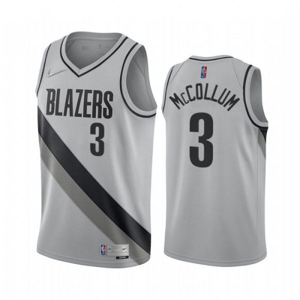 Personalized Men’s C.J. McCollum Portland Trail Blazers Basketball Jersey Gray