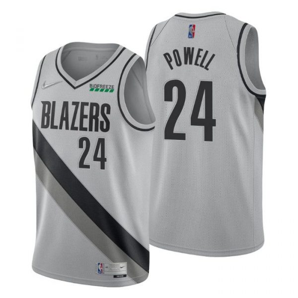 Personalized Men’s Norman Powell Portland Trail Blazers Basketball Jersey Gray