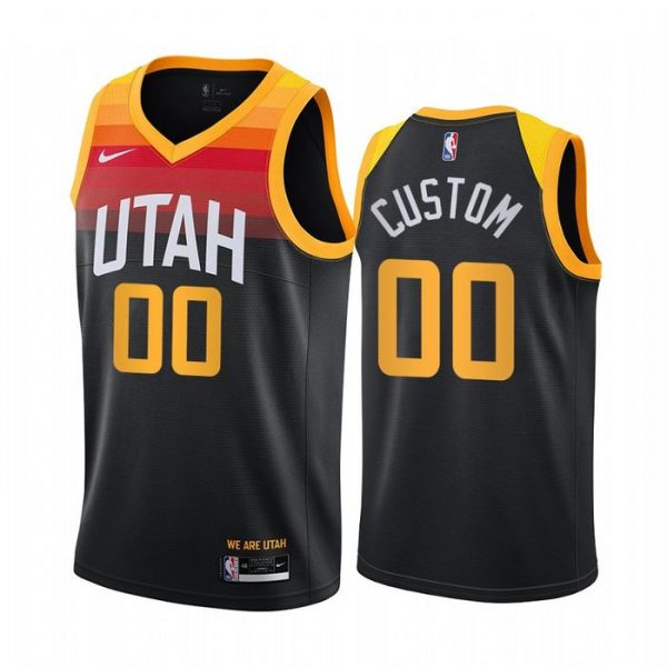 Personalized Men’s Utah Jazz Basketball Jersey Black
