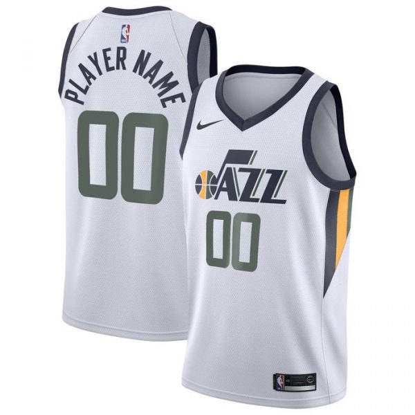 Personalized Men’s Utah Jazz Basketball Jersey White