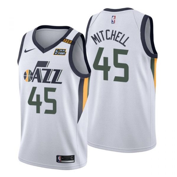 Personalized Men’s Donovan Mitchell Utah Jazz Basketball Jersey White