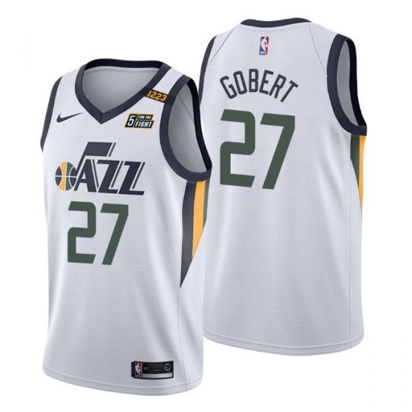 Personalized Men’s Rudy Gobert Utah Jazz Basketball Jersey White