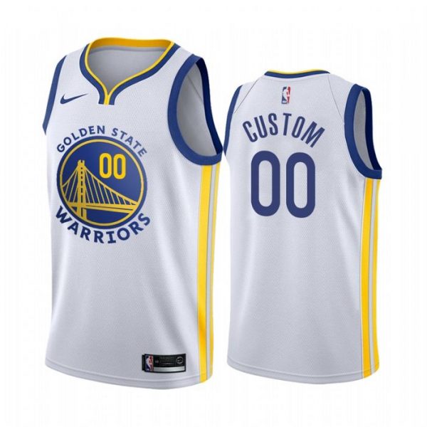 Personalized Men’s Golden State Warriors Basketball Jersey White