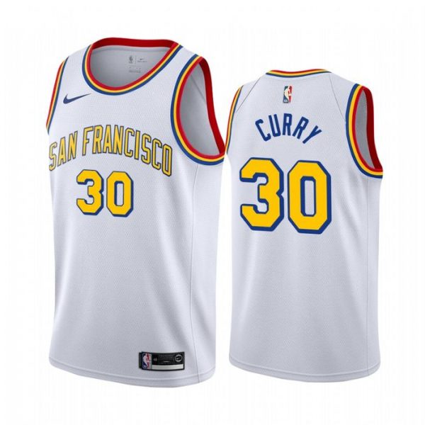 Personalized Men’s Stephen Curry Golden State Warriors Basketball Jersey White Classic