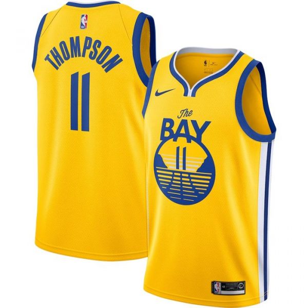 Personalized Men’s Klay Thompson Golden State Warriors Basketball Jersey Gold