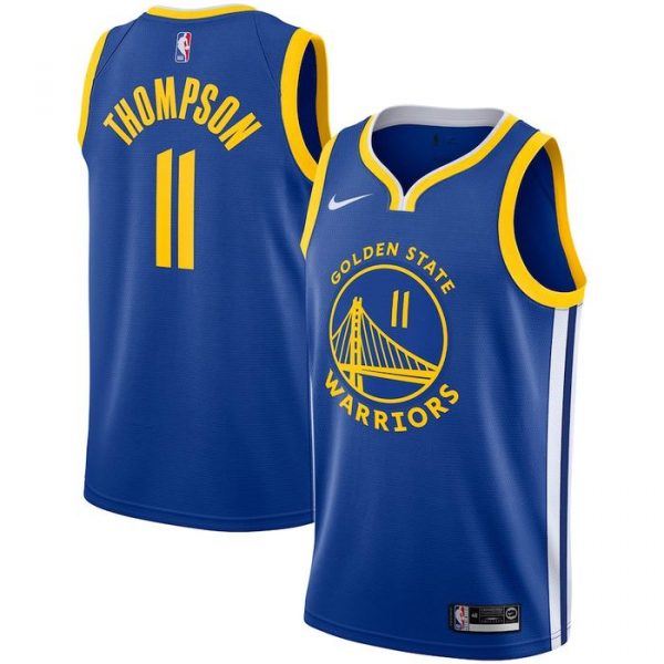 Personalized Men’s Klay Thompson Golden State Warriors Basketball Jersey Royal