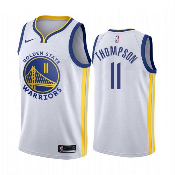 Personalized Men’s Klay Thompson Golden State Warriors Basketball Jersey White