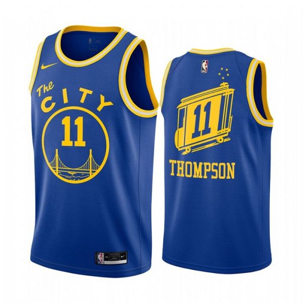 Personalized Men’s Klay Thompson Golden State Warriors Basketball Jersey Royal