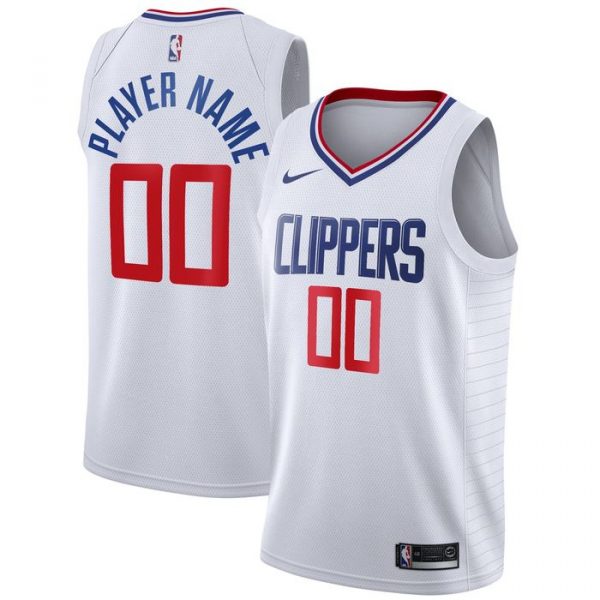 Personalized Men’s Los Angeles Clippers Basketball Jersey White