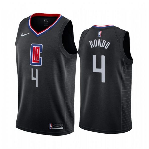 Personalized Men’s Rajon Rondo Los Angeles Clippers Basketball Jersey Black Statement