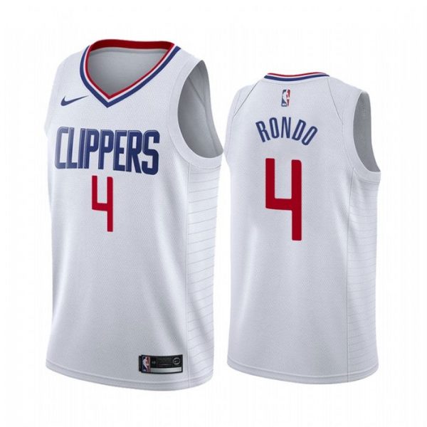 Personalized Men’s Rajon Rondo Los Angeles Clippers Basketball Jersey White