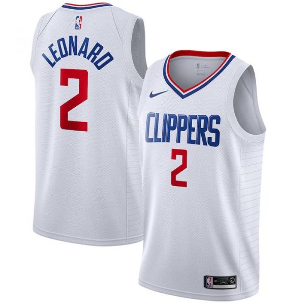 Personalized Men’s Kawhi Leonard Los Angeles Clippers Basketball Jersey White