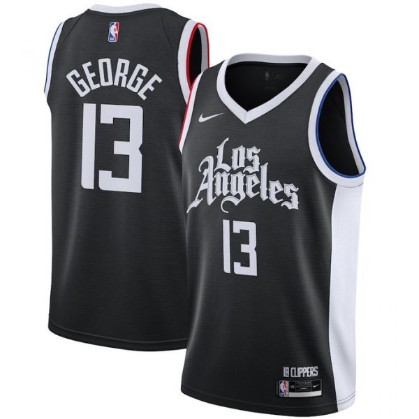 Personalized Men’s Paul George Los Angeles Clippers Basketball Jersey Black