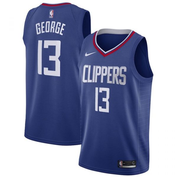 Personalized Men’s Paul George Los Angeles Clippers Basketball Jersey Royal