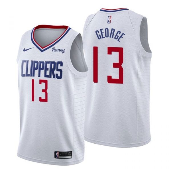 Personalized Men’s Paul George Los Angeles Clippers Basketball Jersey White