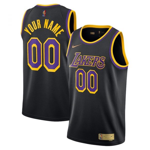 Personalized Men’s Los Angeles Lakers Basketball Jersey Black