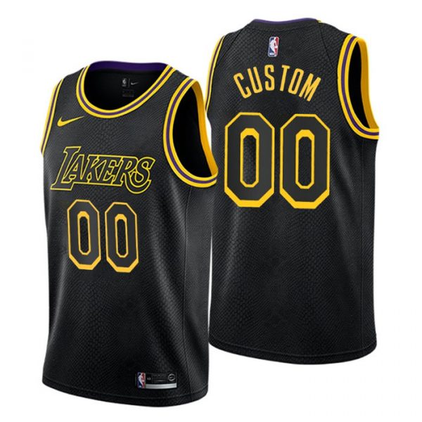 Personalized Men’s Los Angeles Lakers Basketball Jersey Mamba Black