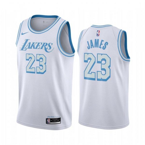 Personalized Men’s LeBron James Los Angeles Lakers Basketball Jersey White