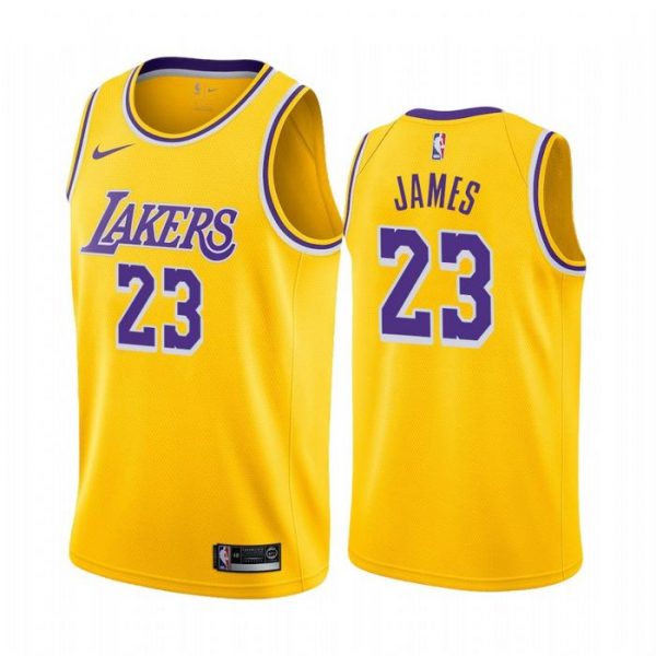 Personalized Men’s LeBron James Los Angeles Lakers Basketball Jersey Gold