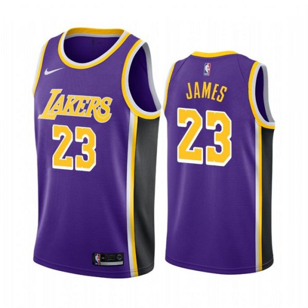 Personalized Men’s LeBron James Los Angeles Lakers Basketball Jersey Purple