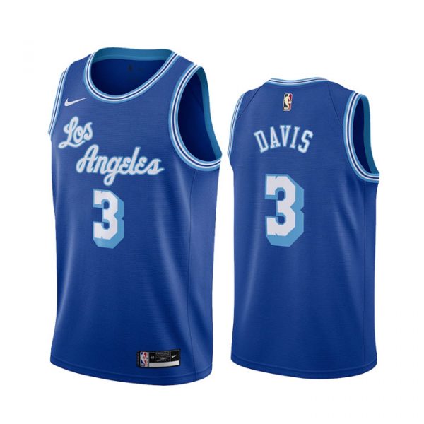 Personalized Men’s Anthony Davis Los Angeles Lakers Basketball Jersey Royal