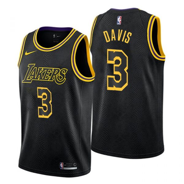 Personalized Men’s Anthony Davis Los Angeles Lakers Basketball Jersey Mamba Black