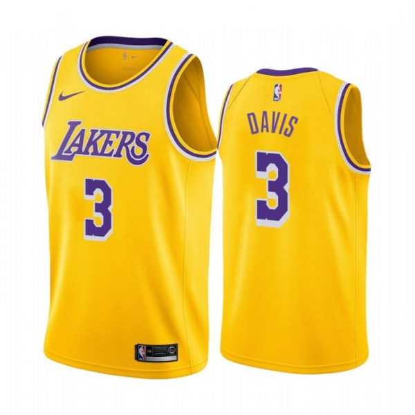 Personalized Men’s Anthony Davis Los Angeles Lakers Basketball Jersey Gold