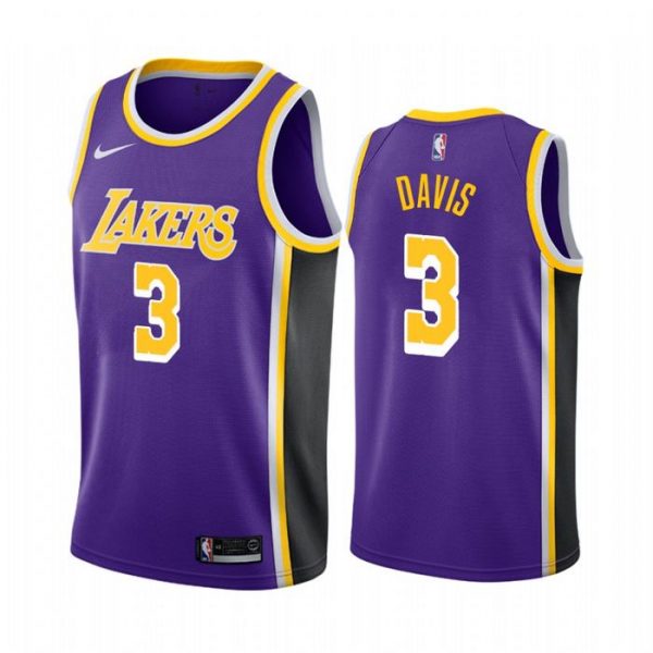 Personalized Men’s Anthony Davis Los Angeles Lakers Basketball Jersey Purple