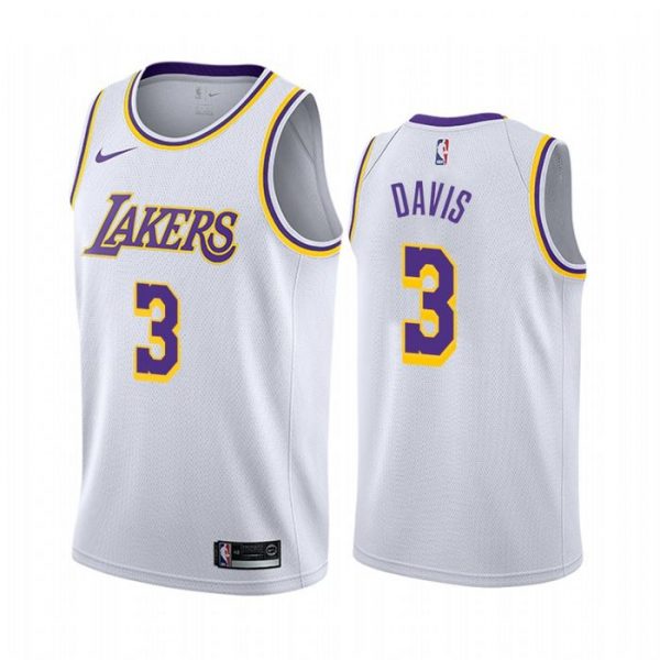 Personalized Men’s Anthony Davis Los Angeles Lakers Basketball Jersey White