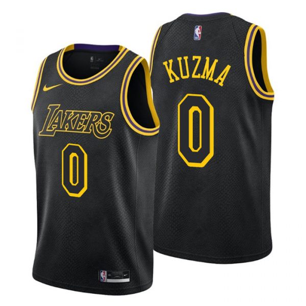 Personalized Men’s Kyle Kuzma Los Angeles Lakers Basketball Jersey Mamba Black
