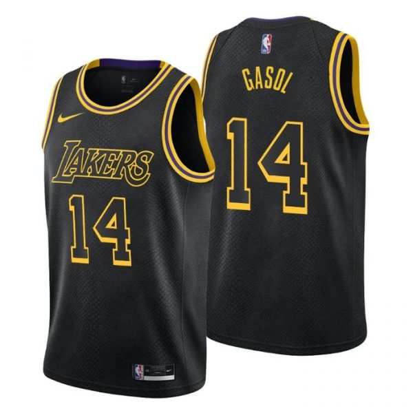 Personalized Men’s Marc Gasol Los Angeles Lakers Basketball Jersey Mamba Black