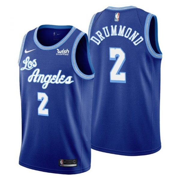 Personalized Men’s Andre Drummond Los Angeles Lakers Basketball Jersey Royal