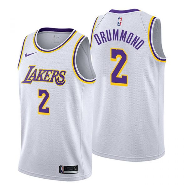 Personalized Men’s Andre Drummond Los Angeles Lakers Basketball Jersey White