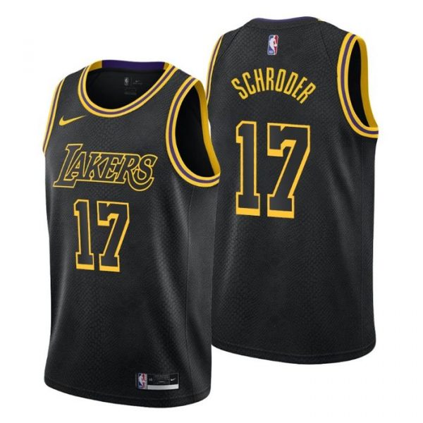 Personalized Men’s Dennis Schroder Los Angeles Lakers Basketball Jersey Mamba Black