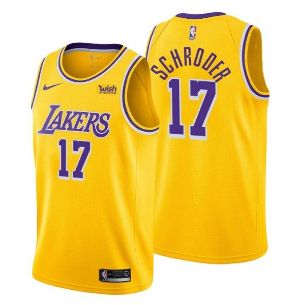 Personalized Men’s Dennis Schroder Los Angeles Lakers Basketball Jersey Gold