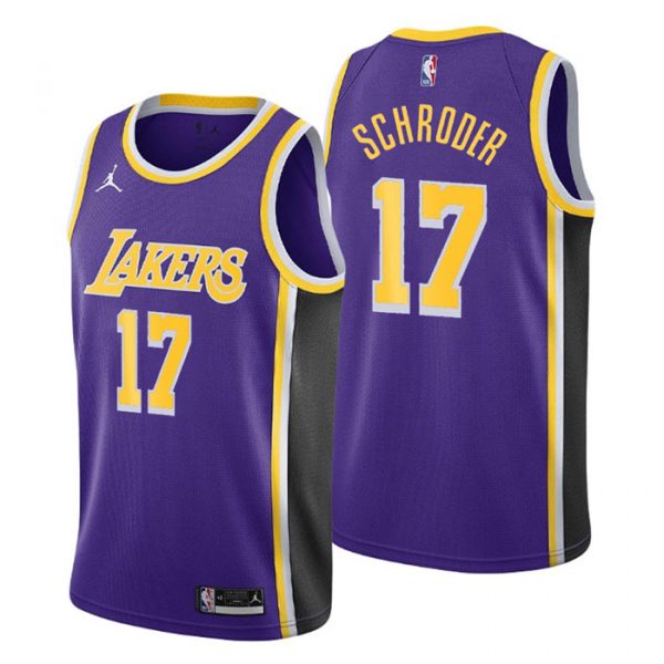 Personalized Men’s Dennis Schroder Los Angeles Lakers Basketball Jersey Purple