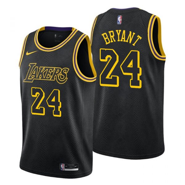 Personalized Men’s Kobe Bryant Los Angeles Lakers Basketball Jersey Mamba Black