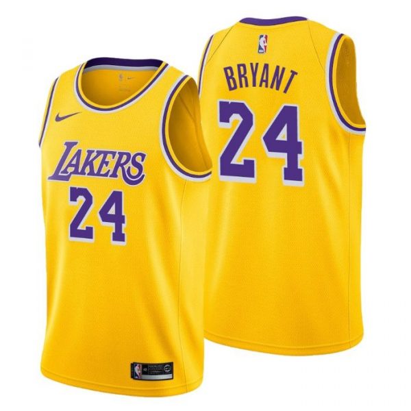Personalized Men’s Kobe Bryant Los Angeles Lakers Basketball Jersey Gold