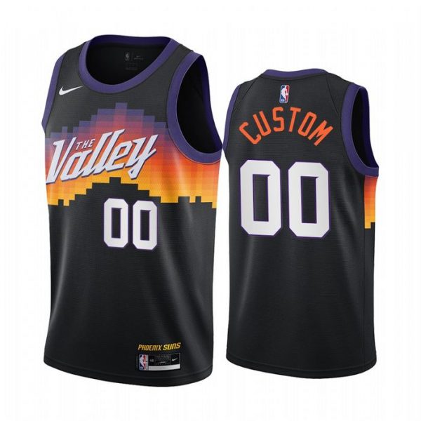 Personalized Men’s Phoenix Suns Basketball Jersey Black
