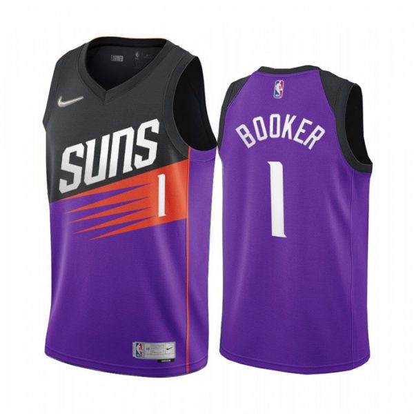 Personalized Men’s Devin Booker Phoenix Suns Basketball Jersey Purple