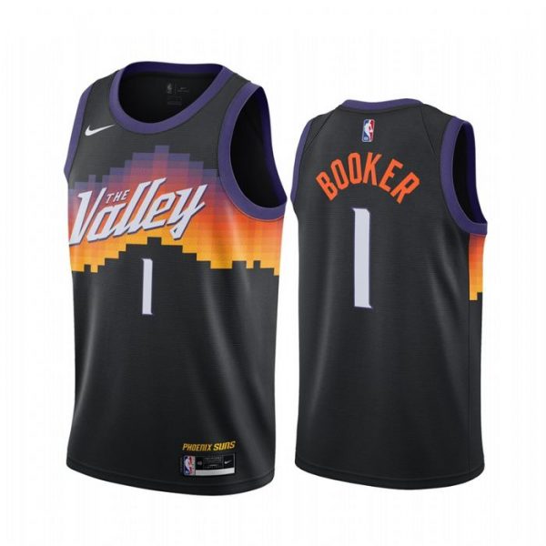 Personalized Men’s Devin Booker Phoenix Suns Basketball Jersey Black