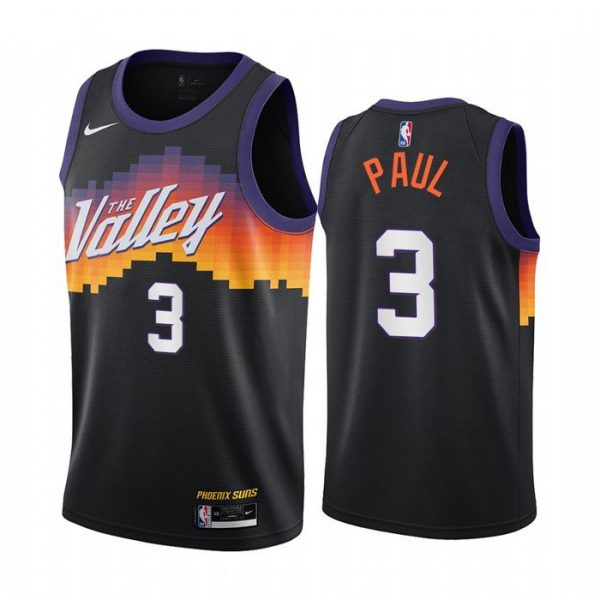 Personalized Men’s Chris Paul Phoenix Suns Basketball Jersey Black