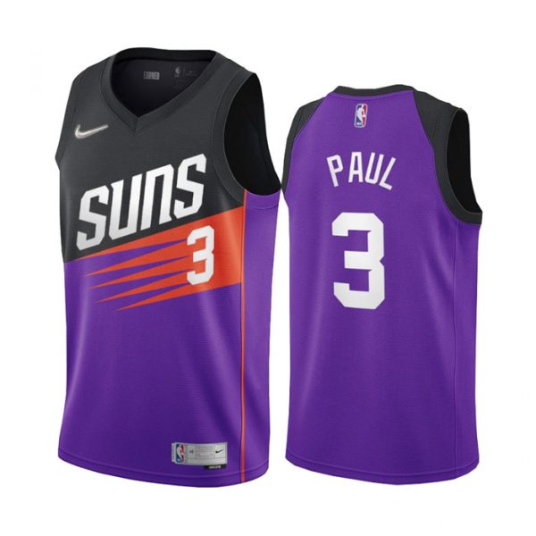 Personalized Men’s Chris Paul Phoenix Suns Basketball Jersey Purple