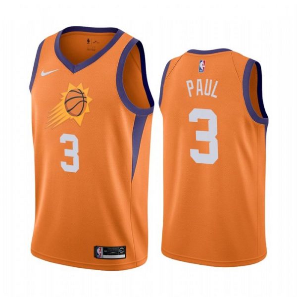 Personalized Men’s Chris Paul Phoenix Suns Basketball Jersey Orange