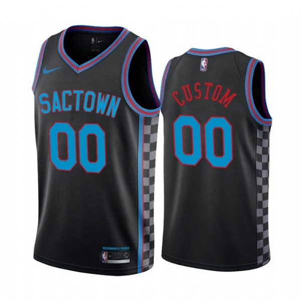 Personalized Men’s Sacramento Kings Basketball Jersey Black