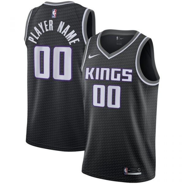 Personalized Men’s Sacramento Kings Basketball Jersey Black