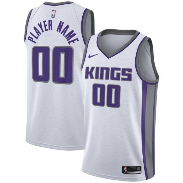 Personalized Men’s Sacramento Kings Basketball Jersey White